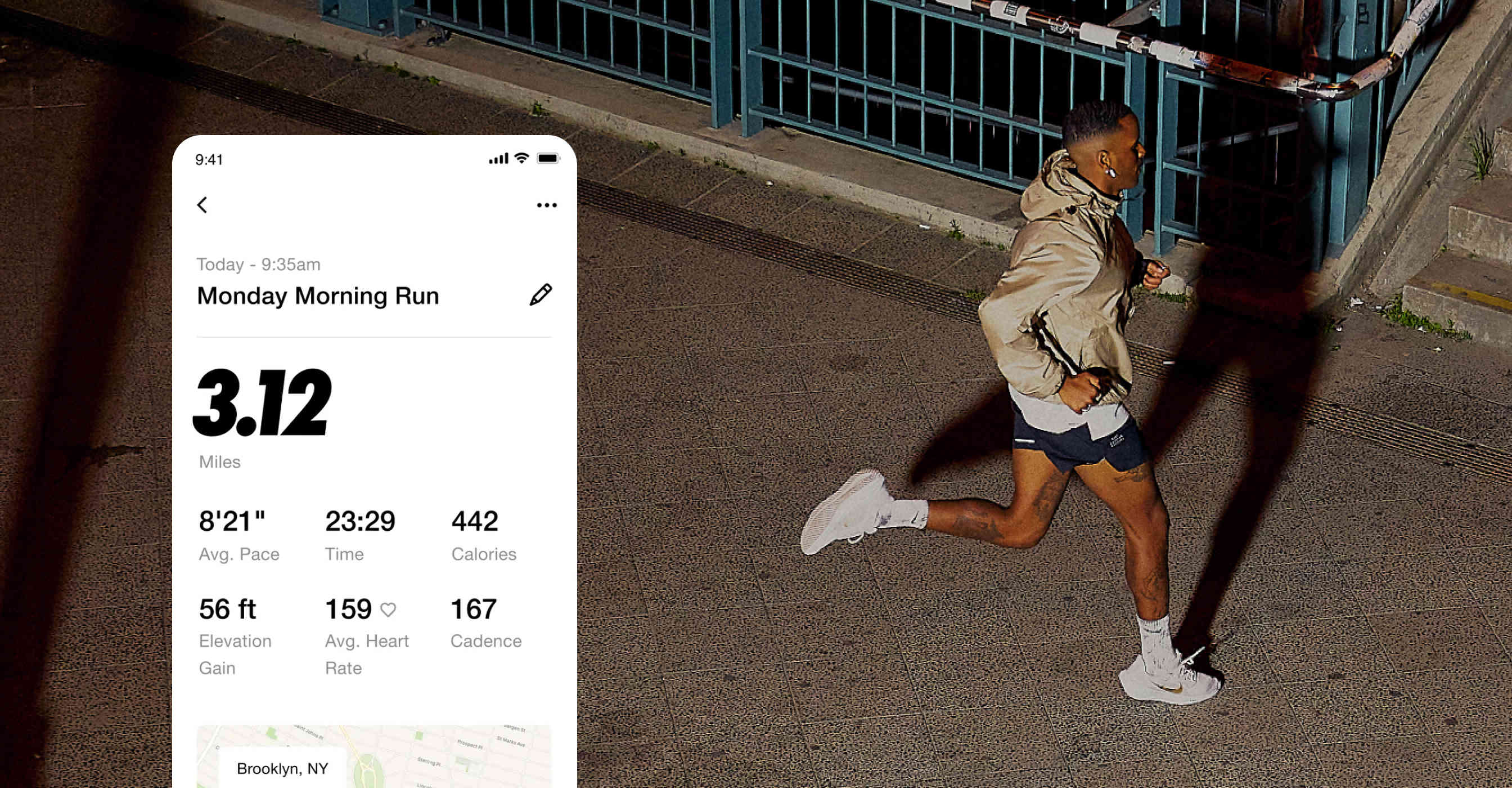 Nike Run Club app (Run With Headspace guided runs)